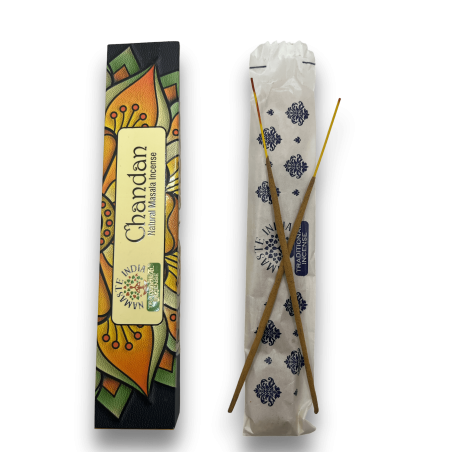 Namaste India Chandan Incense - Traditional Indian Agarbathi - Natural Masala Mandala - Handmade