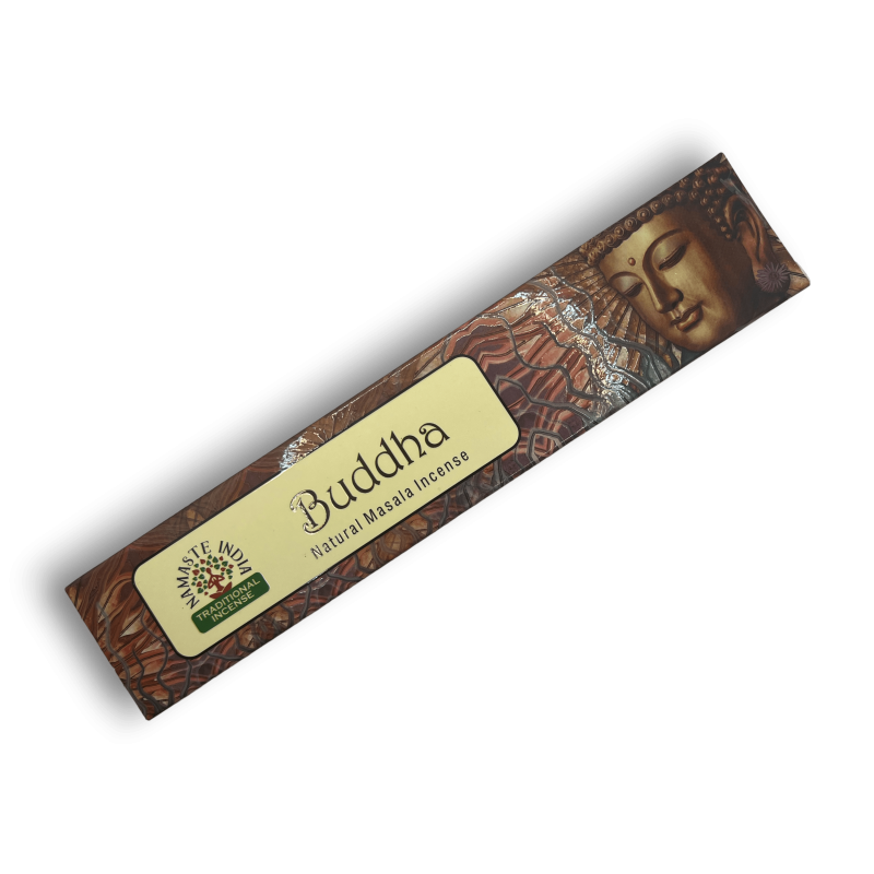 Namaste India Buddha Incense - Buddha - Traditional Indian Agarbathi - Natural Masala Mandala - Handmade-NATURAL INDIAN NAMASTE INCENSE-HOSTENATURA