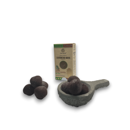 Sahumerio Maya Esferas Mágicas Palo Santo y Ruda - Curación y Protección - OMTIRTH Bombitas