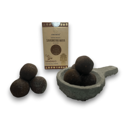 Mayan Incense Magic Sandalwood Spheres - Bad Energy Discharge - OMTIRTH Bombitas