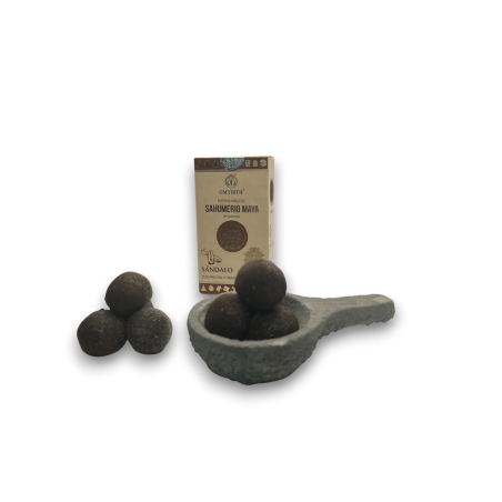 Mayan Incense Magic Sandalwood Spheres - Bad Energy Discharge - OMTIRTH Bombitas