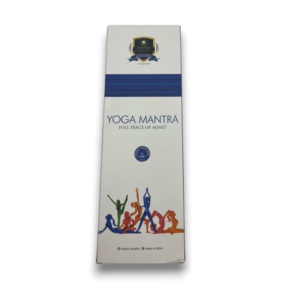 Alaukik Yoga Mantra Incenso - Yog Mantra - Confezione grande 90gr - 55-65 bastoncini - Prodotto in India