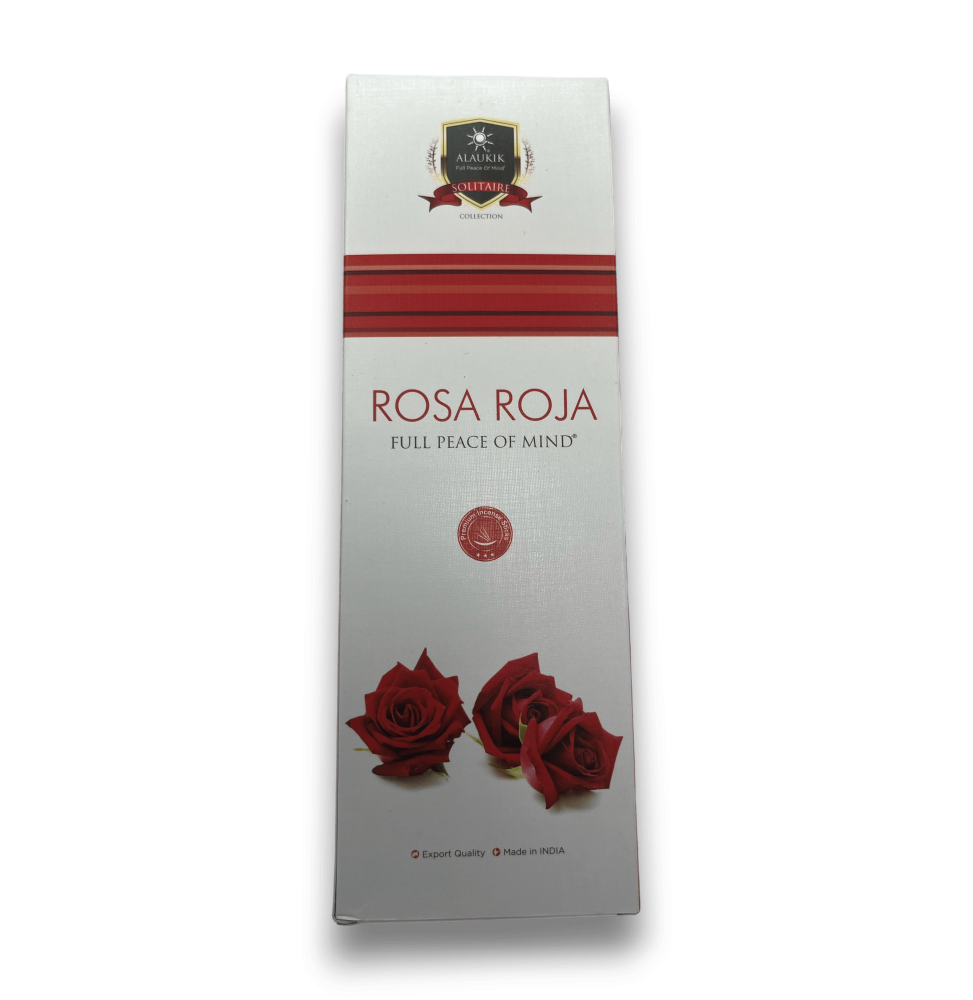 Kadzidło Alaukik Red Rose - Czerwona Róża - Duże opakowanie 90gr - 55-65 sztyftów - Wyprodukowano w Indiach