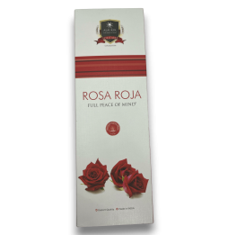 Incenso Alaukik alla Rosa Rossa - Rosa Rossa - Confezione Grande 90gr - 55-65 bastoncini - Prodotto in India
