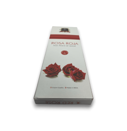 Encens Alaukik Rosa Roja - Red Rose - Paquet Gran 90gr - 55-65 varetes - Fet a Índia