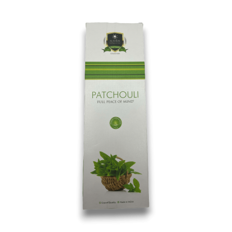 Incienso Alaukik Pachuli - Patchouli - Paquete Grande 90gr - 55-65 varillas - Hecho en India