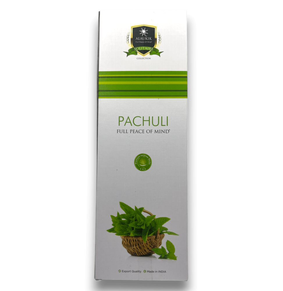 Alaukik Patchouli Incense - Patchouli - Large Package 90gr - 55-65 sticks - Made in India
