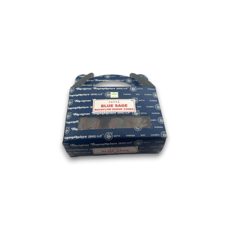 Conuri de reflux SATYA Blue Sage - Conuri Blackflow Dhoop - Cutie cu 24 conuri