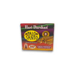 HD Conos de Incienso de Palo Santo Hari Darshan Limpieza espiritual de espacios y personas - Cajita de 10 conos