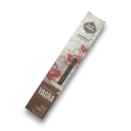 Incienso Sahumerio Artesanal Yagra Rosa Vainilla Sagrada Madre - 6 Varillas Premium