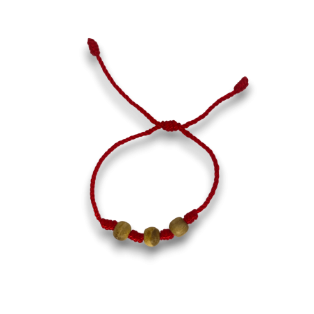 Palo Santo natural bracelet - Red Rope Bracelet with Palo Santo - Sacred Wood