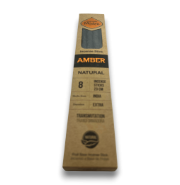 Incienso Ámbar Natural Sagrada Madre Amber Transformadora - Sahumerio 8 varillas gruesas Ecológico - Origen India