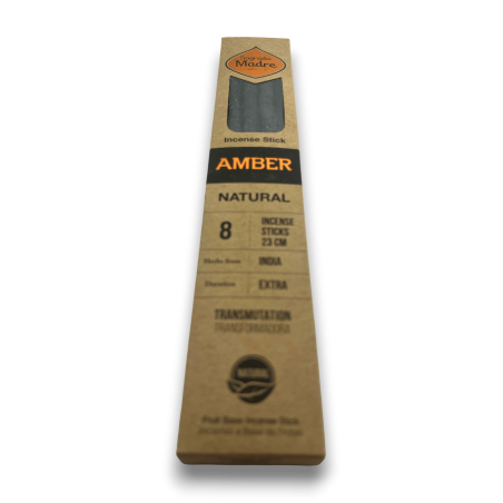 Natural Amber Incense Holy Mother Amber Transformer - Incense 8 thick sticks Organic - Origin India