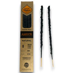 Natural Amber Incense Holy Mother Amber Transformer - Incense 8 thick sticks Organic - Origin India