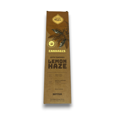 Cannabis Räucherstäbchen Lemon Haze Sativa Sagrada Madre - Artisan Räucherstäbchen 6 dicke Stäbchen - Enthält weder CBD noch THC