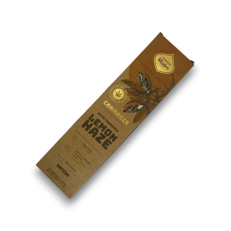 Incienso Cannabis Lemon Haze Sativa Sagrada Madre - Incienso Artesanal 6 varillas gruesas - No contiene CBD ni THC