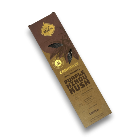 Incienso Cannabis Purple Hindu Kush Indica Sagrada Madre - Incienso Artesanal 6 varillas gruesas - No contiene CBD ni THC