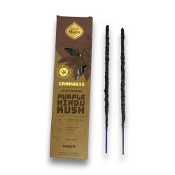 Incenso de Cannabis Roxo Hindu Kush Indica Sagrada Madre - Incenso artesanal 6 bastões grossos - Não contém CBD nem THC