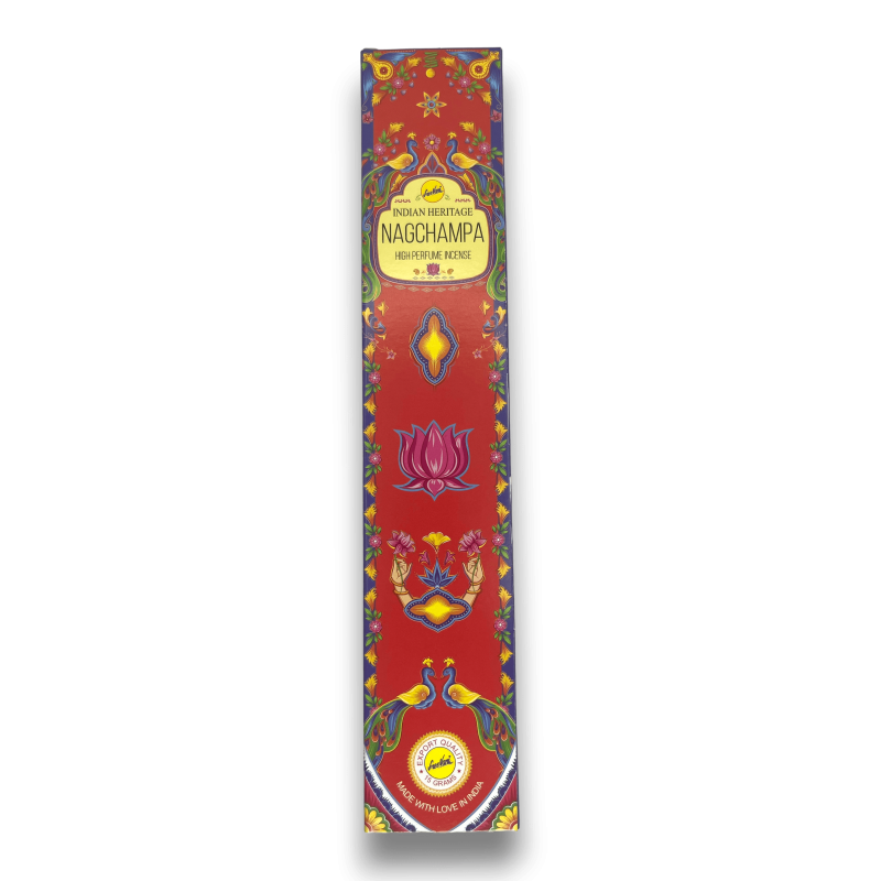 Incenso Golden India Nag Champa Sree Vani Indian Heritage - 1 confezione da 15gr.-INCENSI DORATI SREE VANI DELL'INDIA-HOSTENATURA