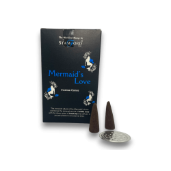 Mermaid's Love of Mermaid Incense Cones Stamford - Mermaid's Love - 1 Box of 12 White Rose and Fresh Lily cones