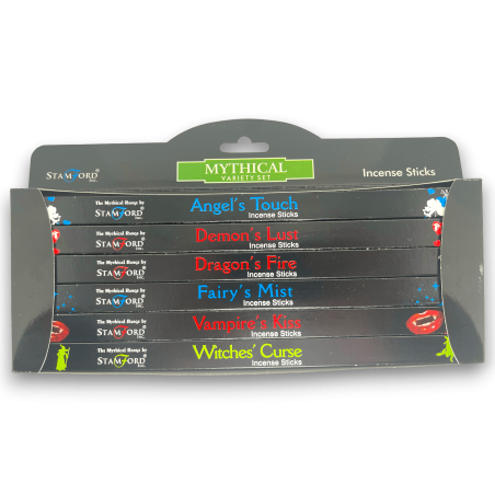 Kit de Inciensos Misticos Stamford - Mythical Variety Set - 6 paquetes de barritas de incienso