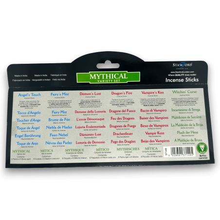 Kit de Inciensos Misticos Stamford - Mythical Variety Set - 6 paquetes de barritas de incienso