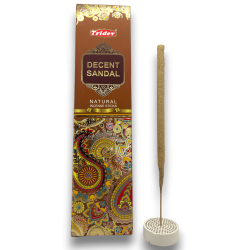 Tridev Sandalo Decent Sandal Incense - Bastões de incenso naturais - 10 bastões grossos