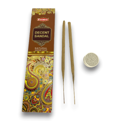 Tridev Sandalo Decent Sandal Incense - Bastões de incenso naturais - 10 bastões grossos