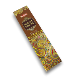 Incienso Tridev Sandalo Decent Sandal - Natural Incense Sticks - 10 varillas gruesas