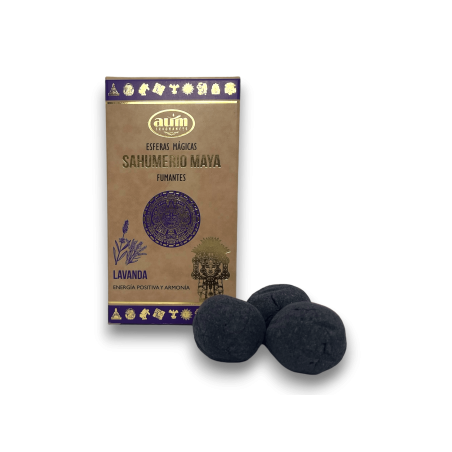 Bombitas Defumación Maya Lavanda AUM FRAGANCES - Esferas Mágicas Sahumerio Maya 8 bombitas incienso Energía Positiva