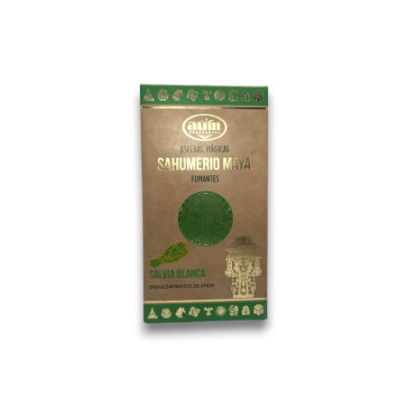 Bombitas Defumación Maya Salvia Blanca AUM FRAGRANCES - Esferas Mágicas Sahumerio Maya 8 bombitas incienso Purificación