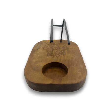 Palo Santo Design Hamsa Teak Holzofen - 15x10cm - Handgefertigt