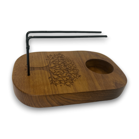 Palo Santo Brenner Design Lebensbaum Teakholz - 15x10cm - Handgefertigt