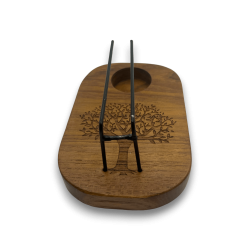 Arzător Palo Santo Arborele Vieții Design Lemn Teak - 15x10cm - Realizat manual