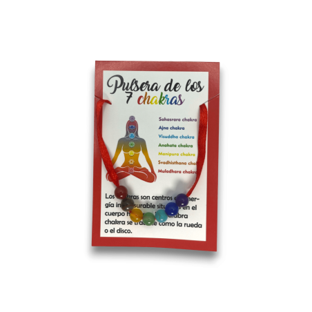 Pulsera de los 7 Chakras Pulsera de Hilo Rojo - HOSTENATURA