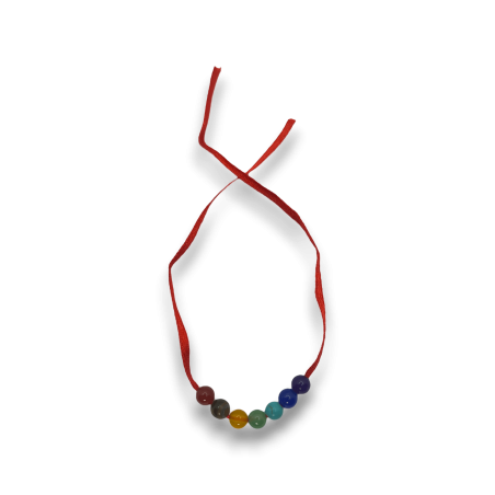 Bracciale 7 Chakra Bracciale in corda rossa - HOSTENATURA