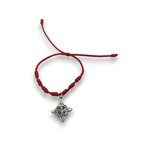 Hexenknoten Armband und 7 Knoten rotes Seil - HOSTENATURA