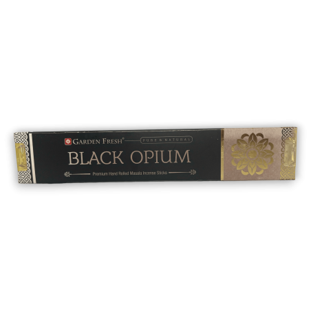 Black Opium Räucherstäbchen GARDEN FRESH - Premium Masala Räucherstäbchen - 15gr.