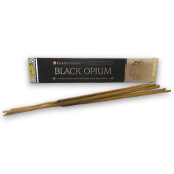 Black Opium Räucherstäbchen GARDEN FRESH - Premium Masala Räucherstäbchen - 15gr.