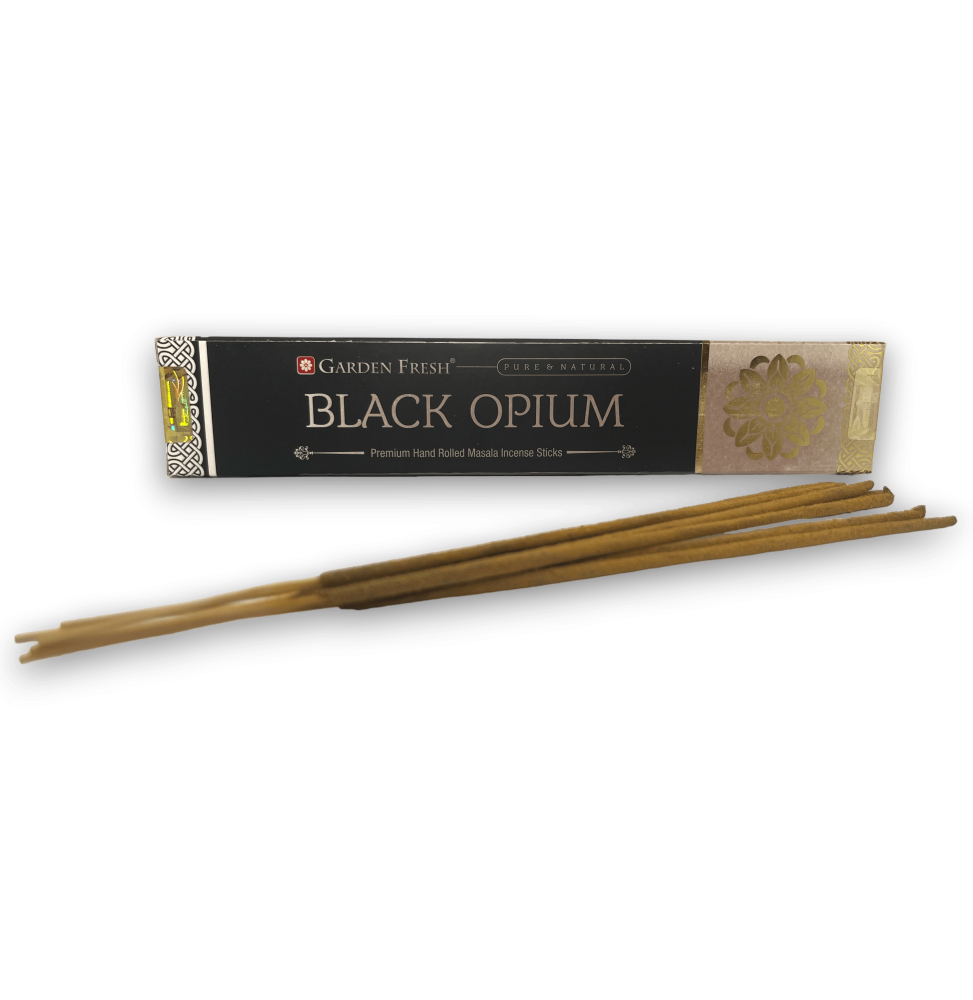 Incienso Black Opium GARDEN FRESH - Premium Masala Incense Sticks - 15gr.