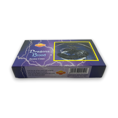 Coni di incenso del sangue di drago SAC Coni di incenso del sangue di draghi - 1 scatola da 10 coni