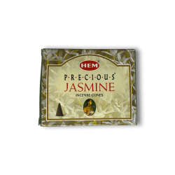 HEM Jasmine Incense Cones - Conos de incenso Precious Jasmine - 1 caixa de 10 conos