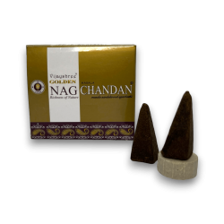 Chandan Incense Cones GOLDEN NAG - Box of 10 cones