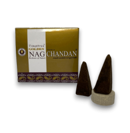 Conos de Incienso Chandan GOLDEN NAG - Cajita de 10 conos