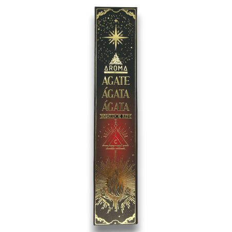 Encens Agate AROMA Smudge Kit Encens Cristal - Bâtonnets d’encens minéraux - 1 boîte de 20gr.