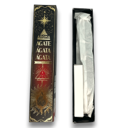 Incienso de ágata AROMA Smudge Crystal Incense Kit - Varillas de incienso con minerais - 1 caixa de 20gr.
