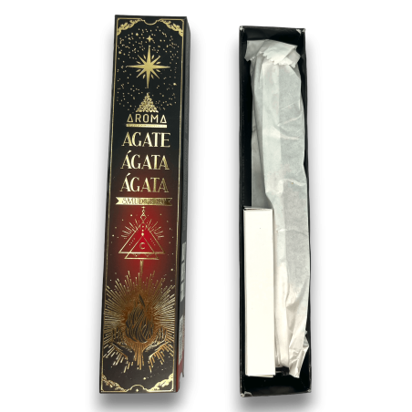 Kit Incenso Ágata AROMA Smudge Crystal - Incensos com minerais - 1 caixa de 20gr.