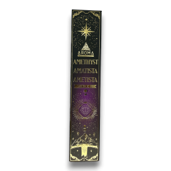 Amethyst Räucherstäbchen AROMA Smudge Crystal Incense Kit – Räucherstäbchen mit Mineralien – 1 Schachtel mit 20 g.