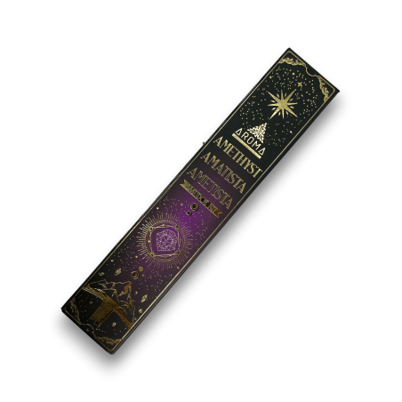 Zestaw kadzidełek Amethyst AROMA Smudge Crystal - Kadzidełka z minerałami - 1 opakowanie 20gr.