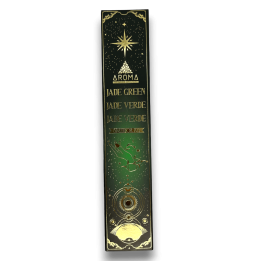 Kit de Incienso de Xade Verde AROMA Smudge Crystal Incense - Varillas de incenso con minerais - 1 caixa de 20gr.